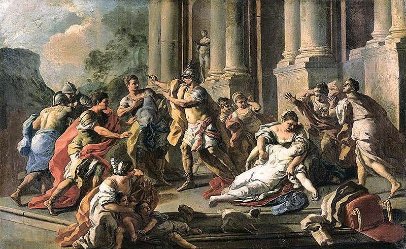 Francesco de mura Horatius Slaying His Sister after the Defeat of the Curiatii Norge oil painting art